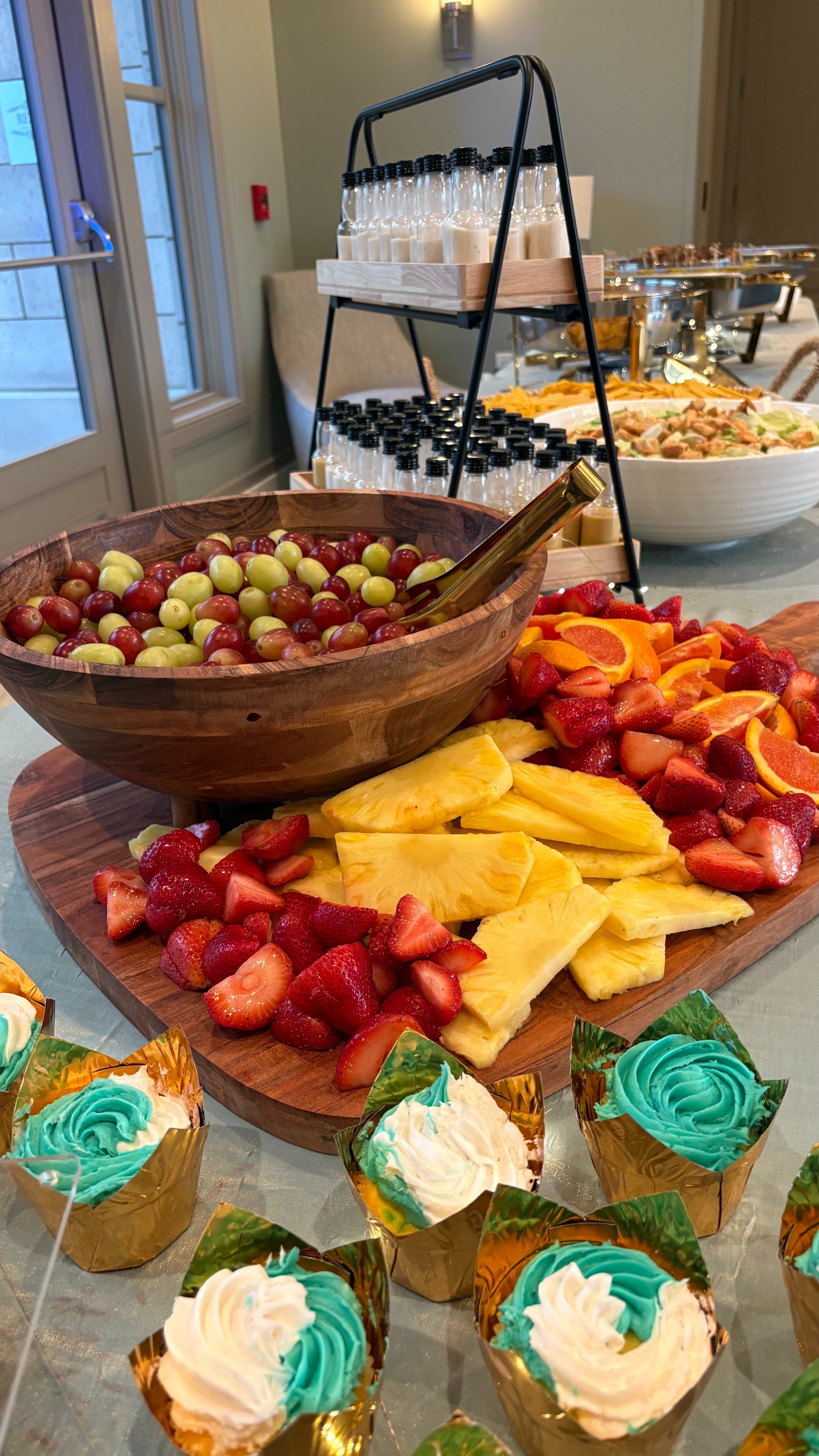a bunch of food sitting on a table