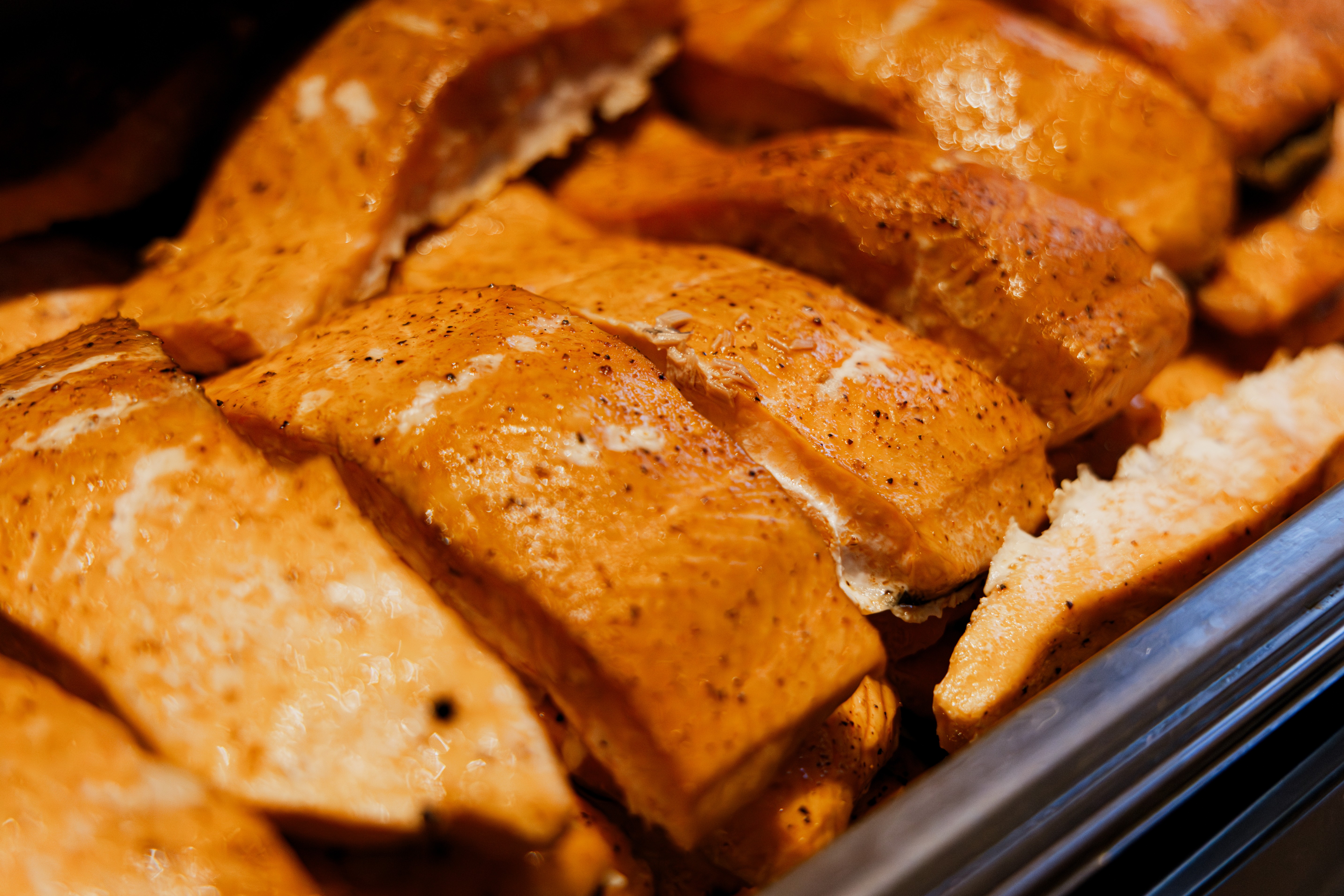 a close up of food