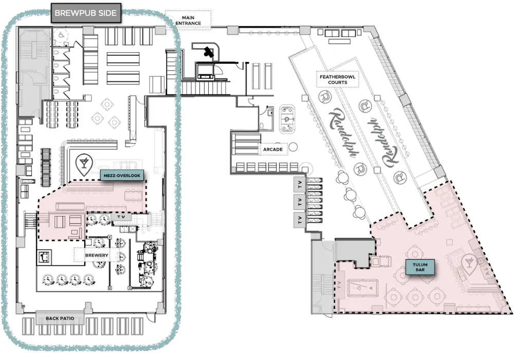 Pub Layout Map Brew Pub | Hours + Location | Randolph Beer | Events, Brewpub, Games ...