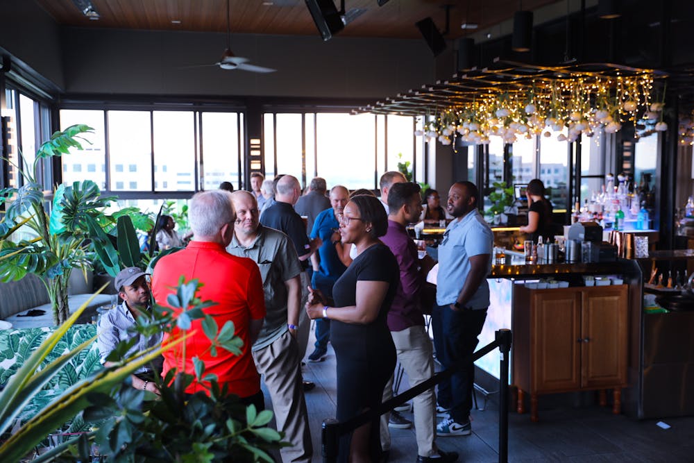 a group of people enjoying