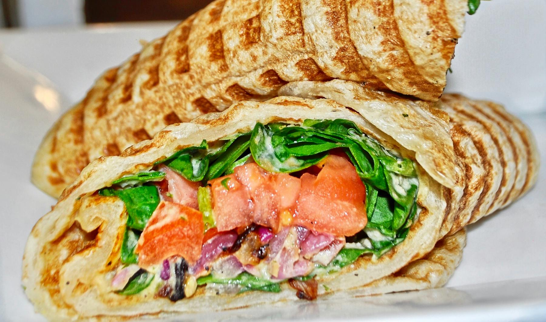 a close up of a sandwich on a plate