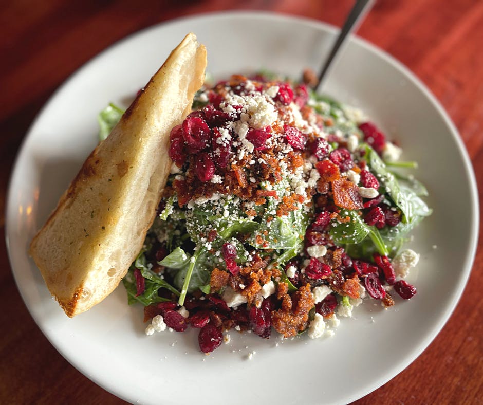 a plate of food on a table