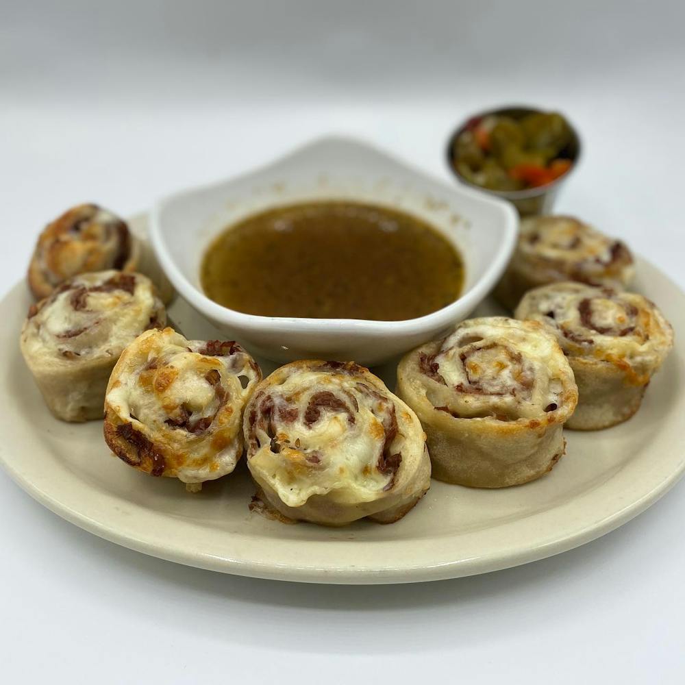 a plate of food on a table