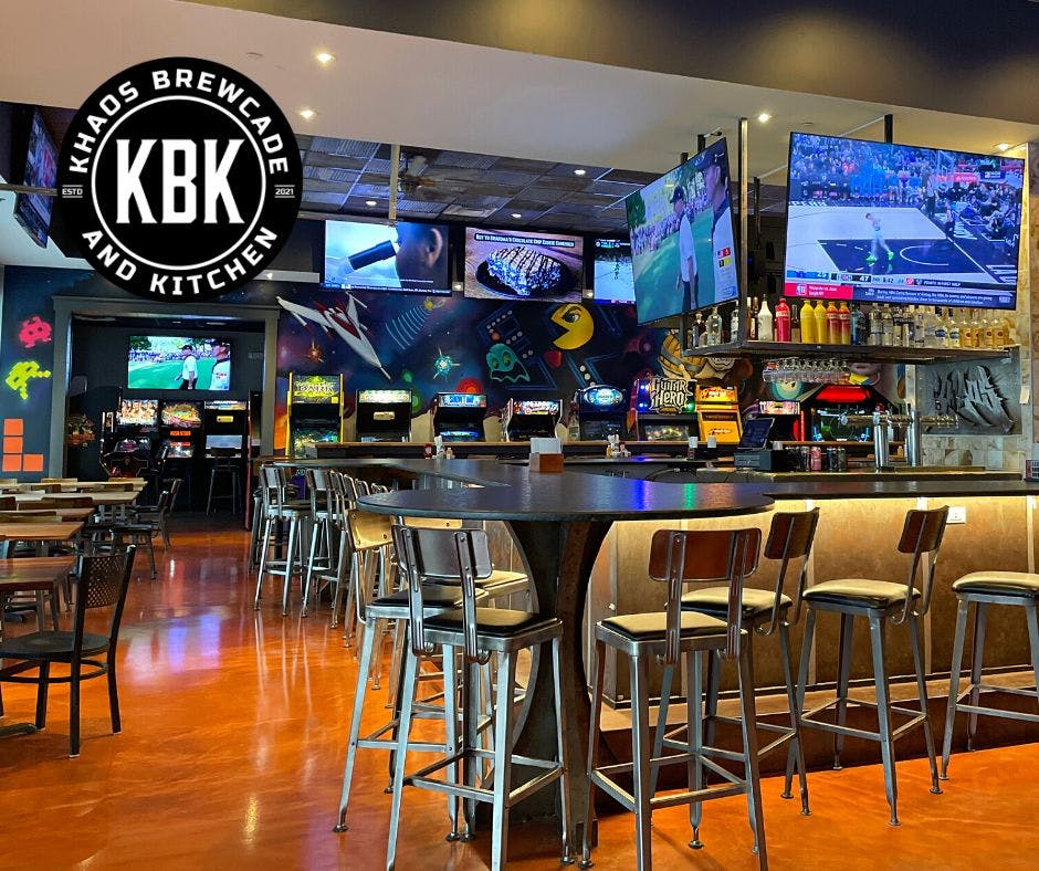 a chair sitting in front of a store