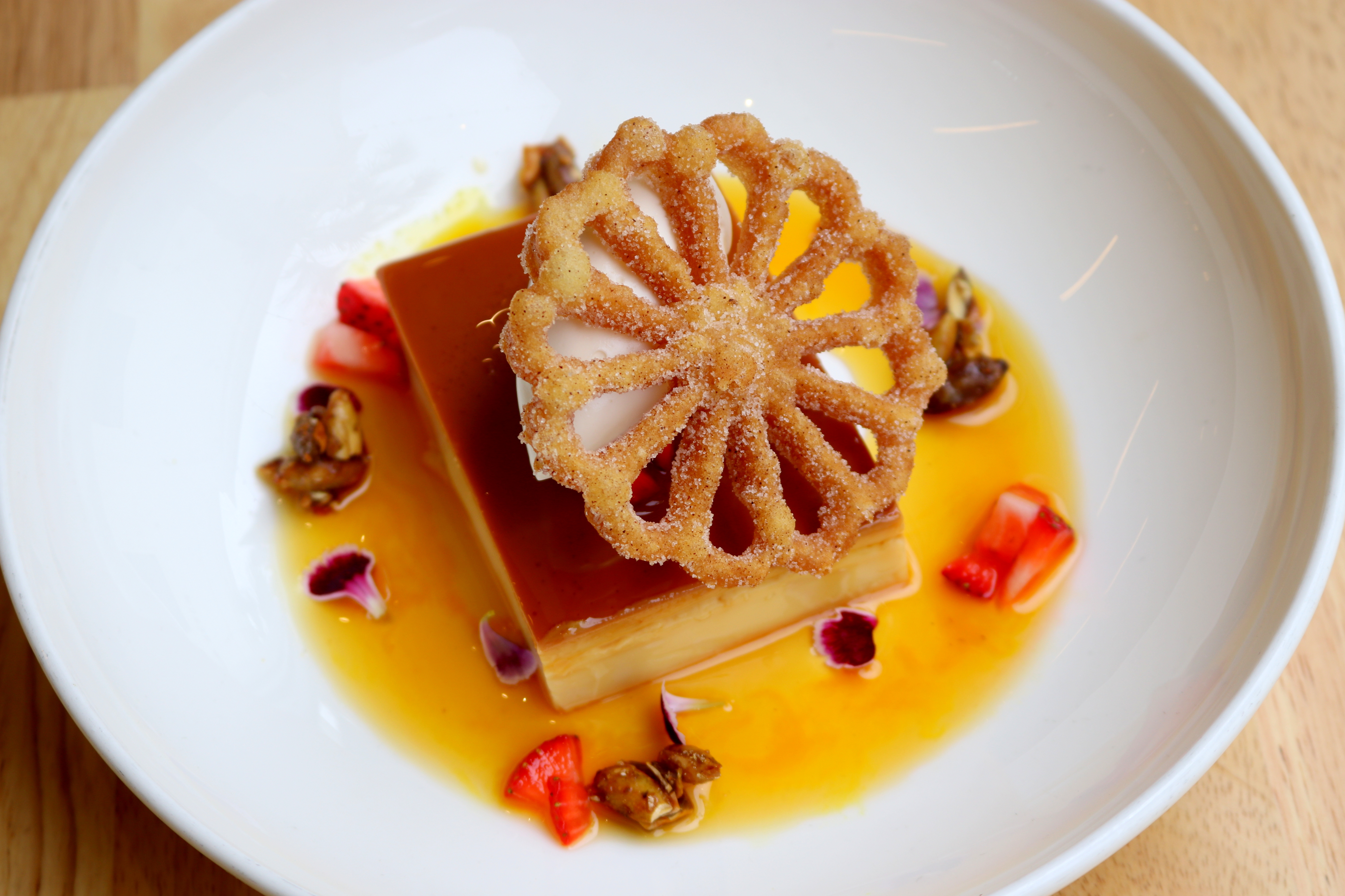 a dessert on a plate