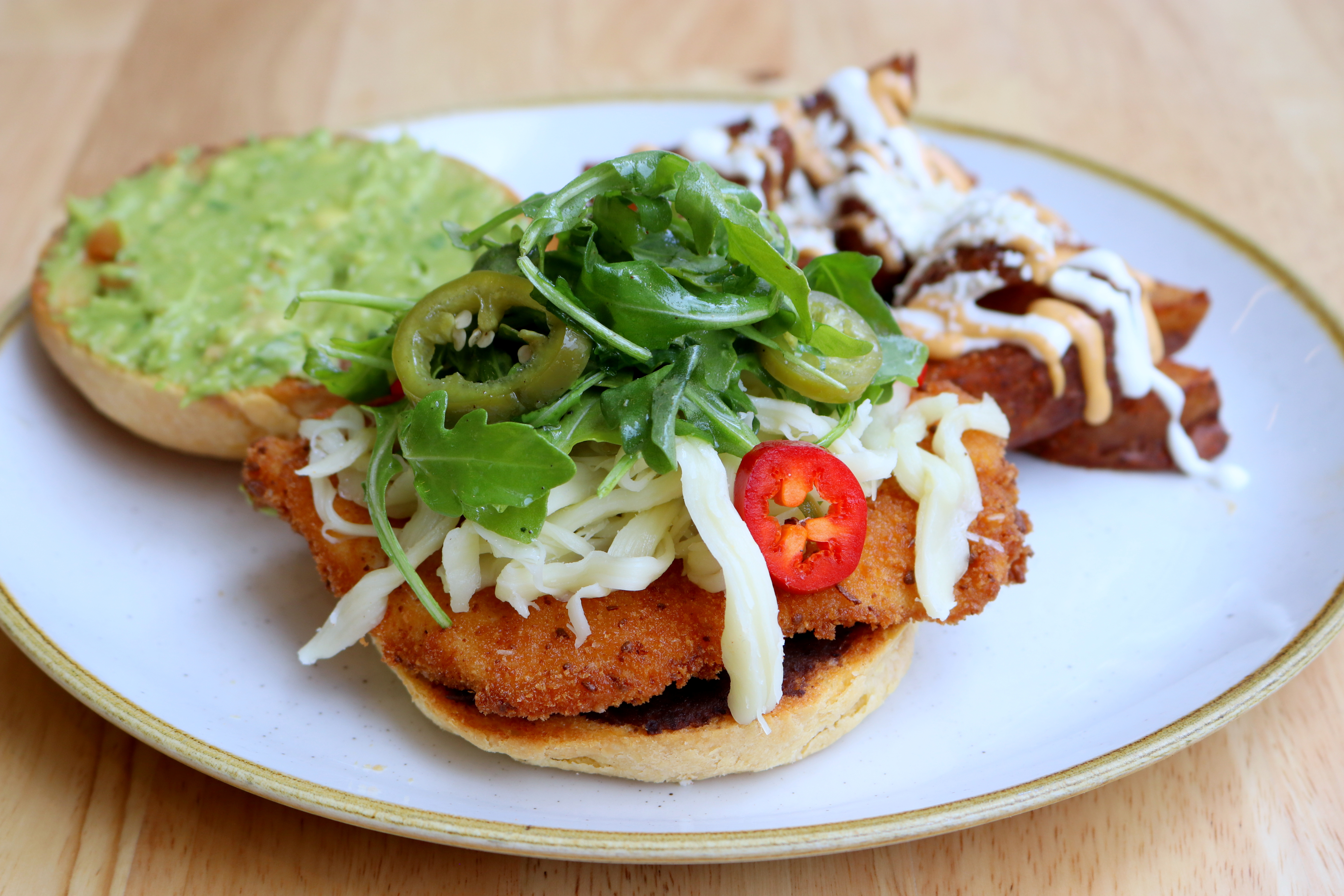 a plate of food on a table