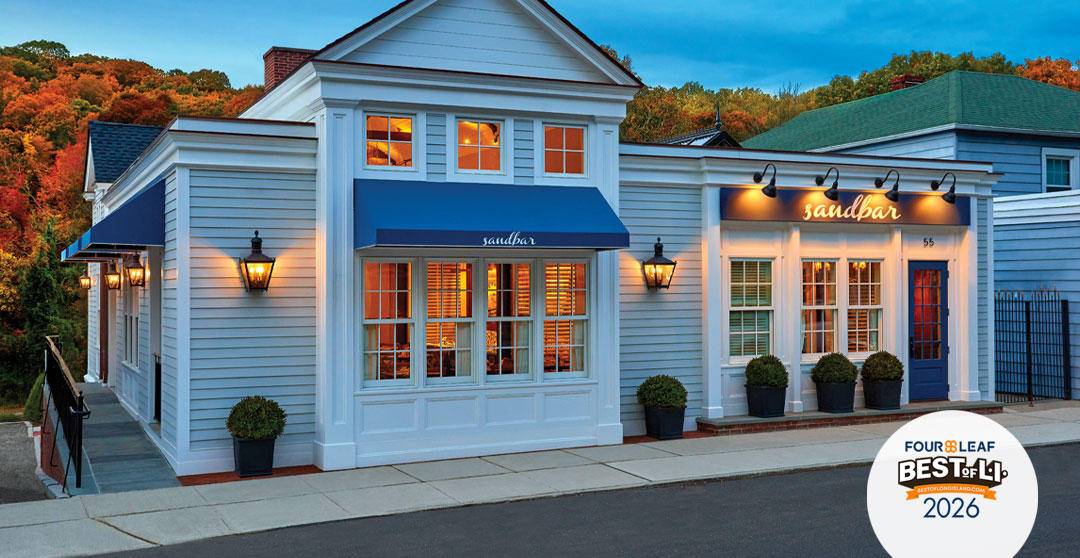 The outside of a seafood restaurant in cold springs harbor, new york