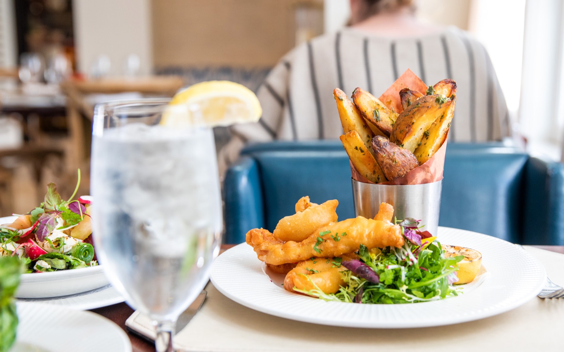 a plate of food on a table