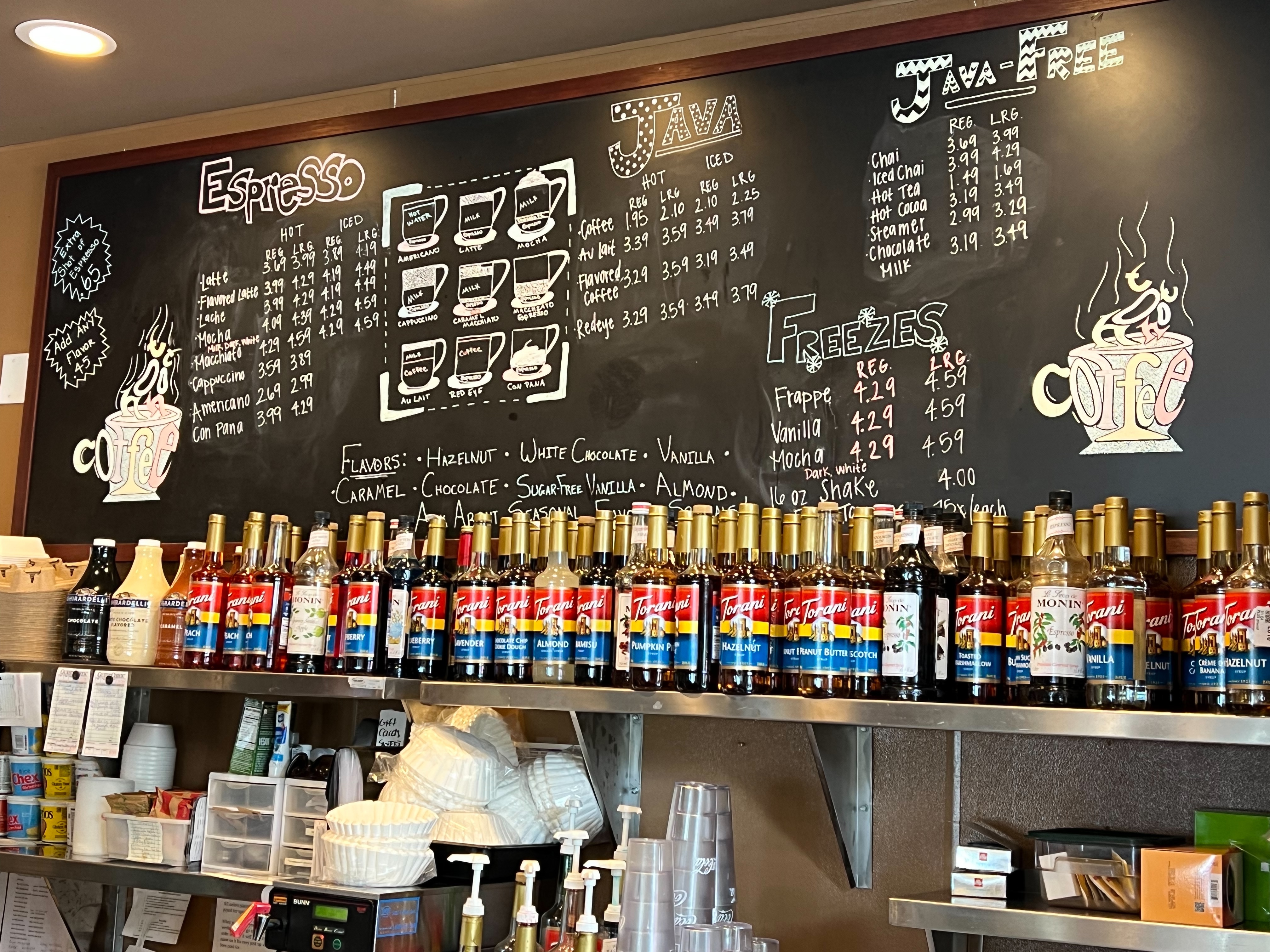 a close up of a store