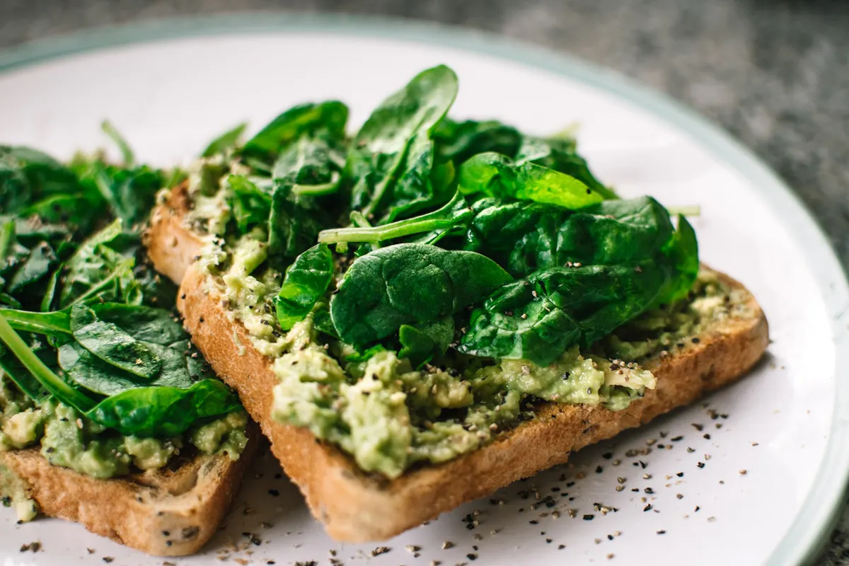 a plate of food with broccoli