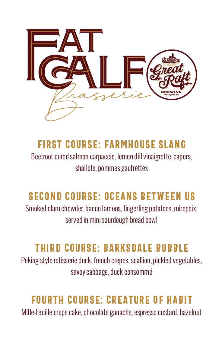 Beer Dinner Menu