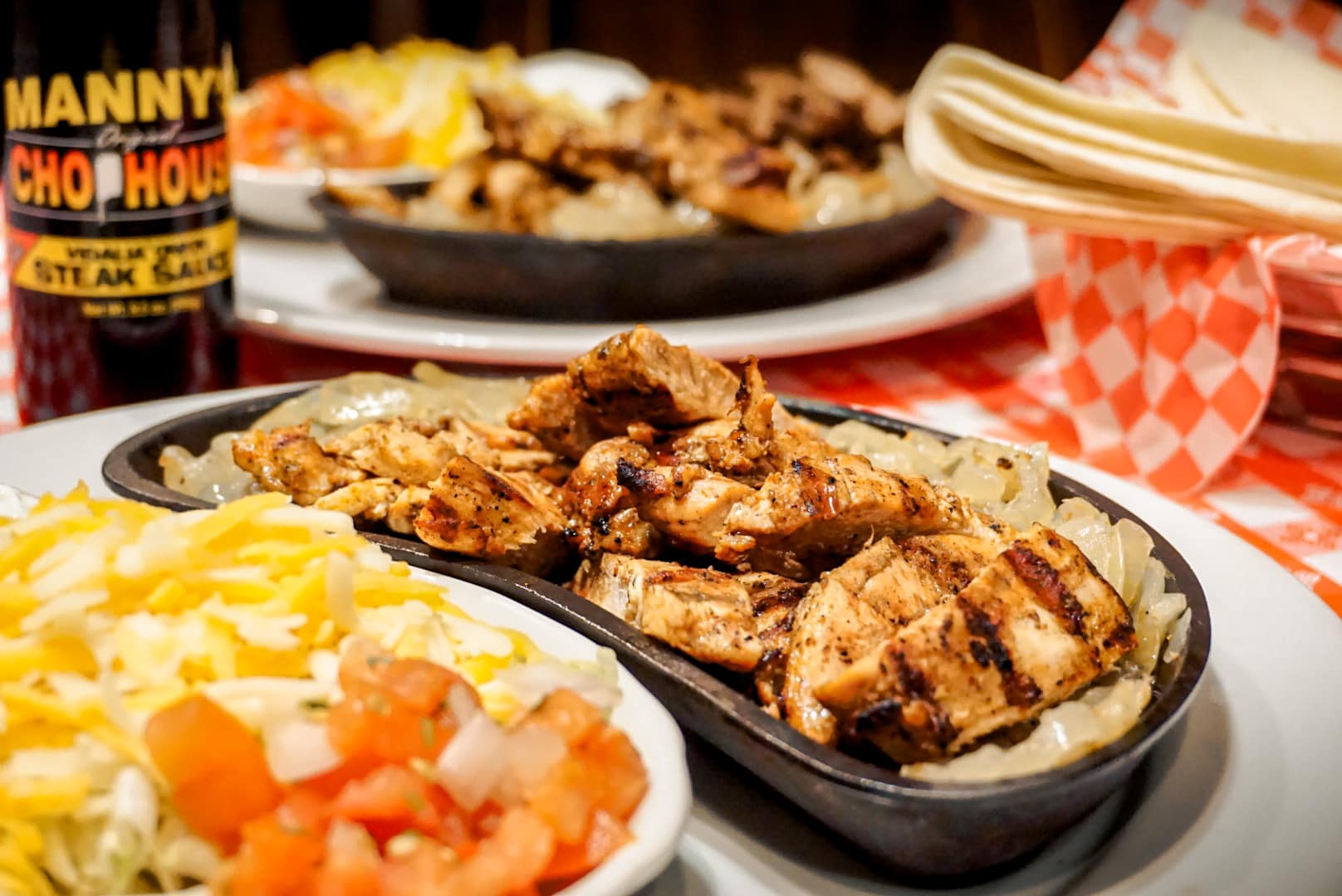 a plate of food on a table
