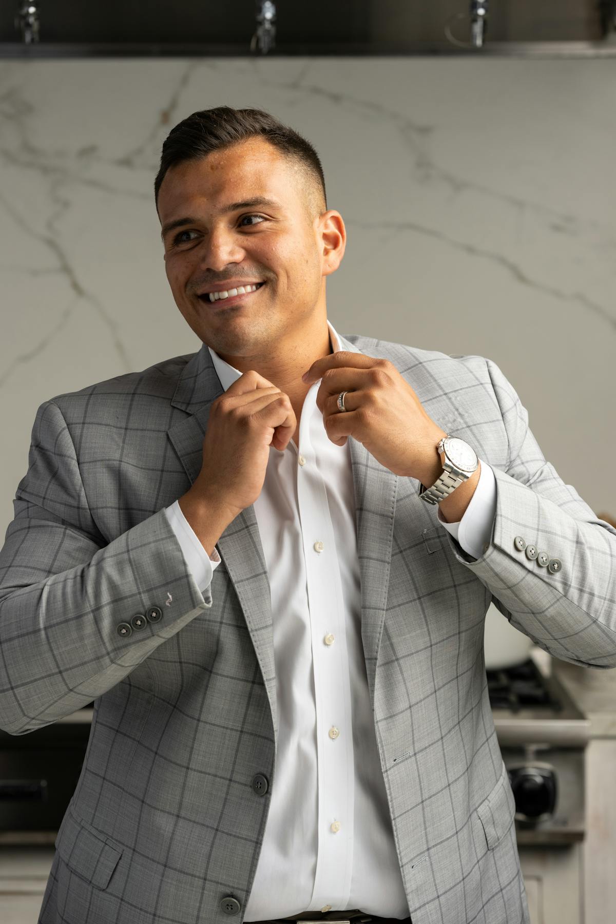 a man wearing a suit and tie
