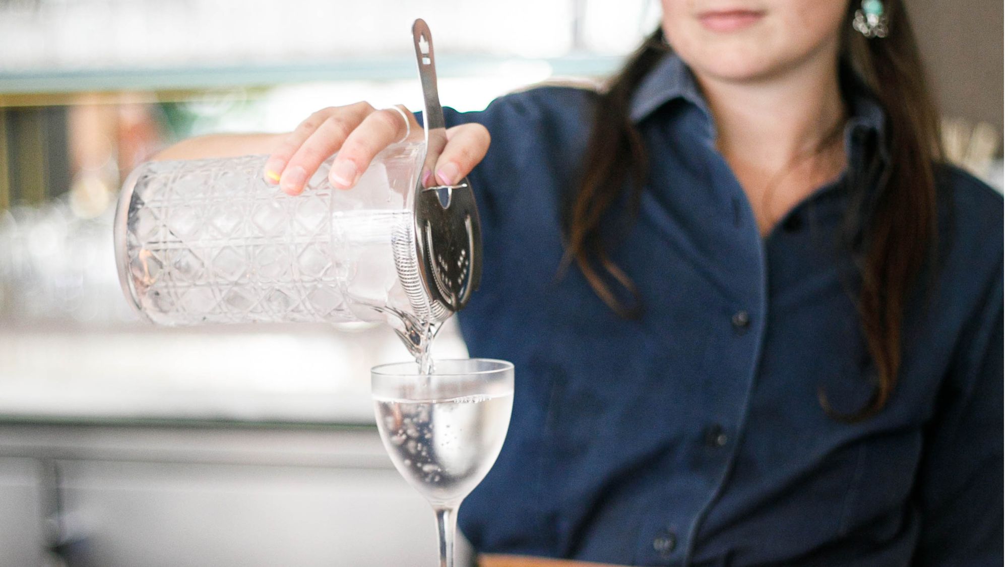 martini, bartender, glass elevator, craft cocktails