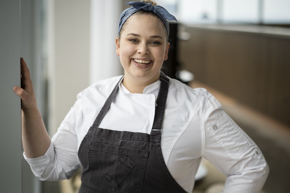 a person smiling for the camera