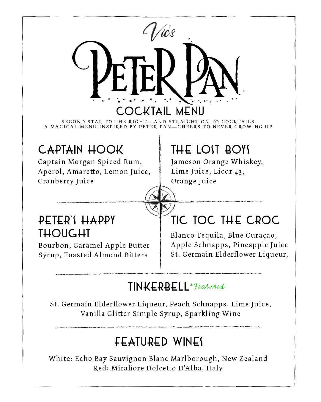 Bar/Gaming Menu | Vic's | American-Italian Restaurant in Las Vegas, NV