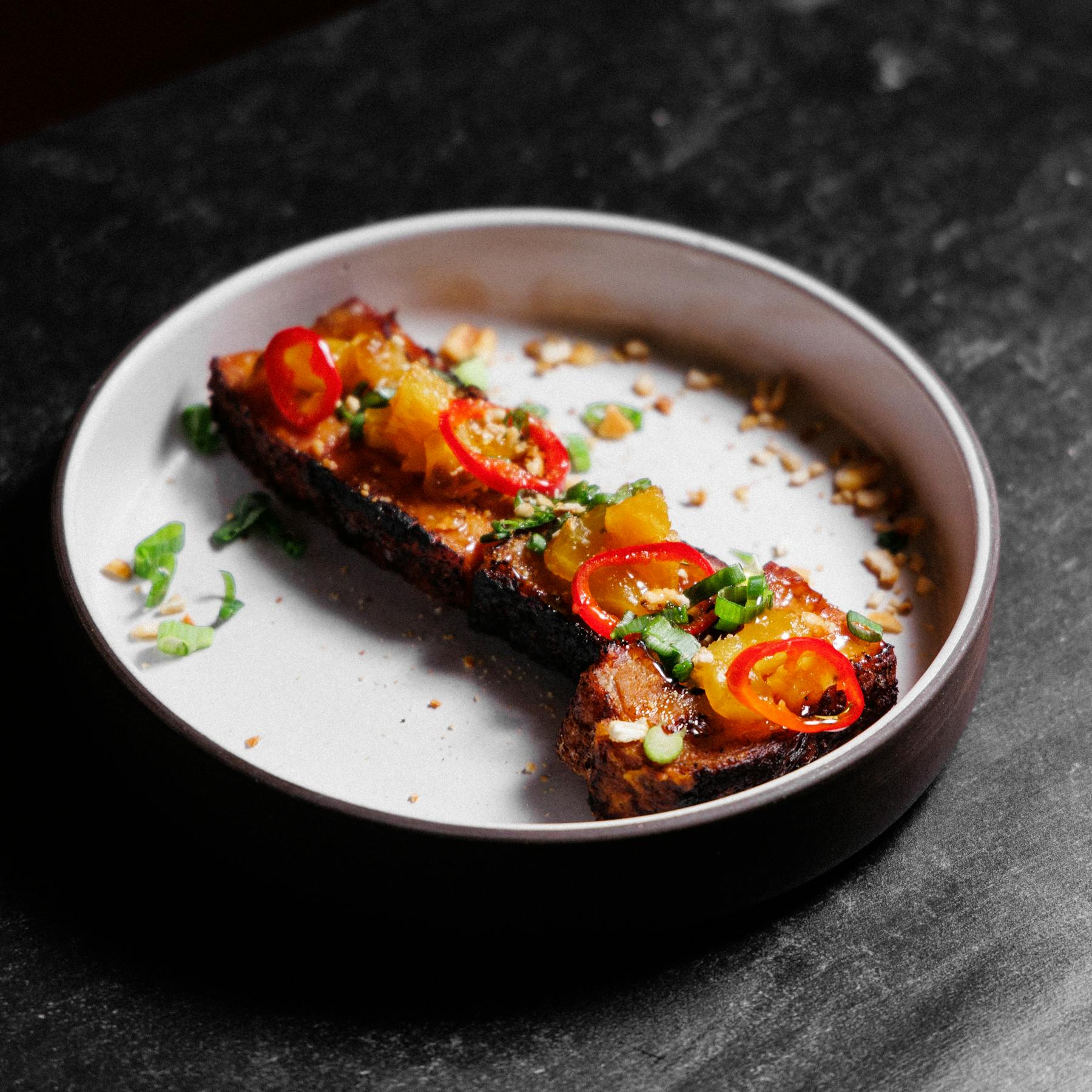 a bowl of food on a plate