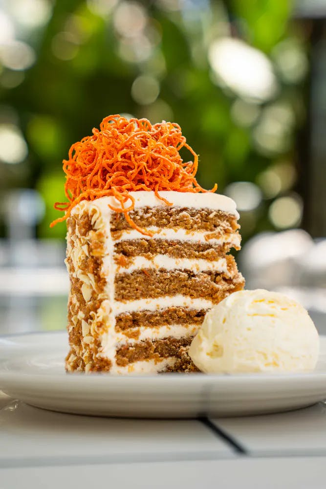 a piece of cake on a plate