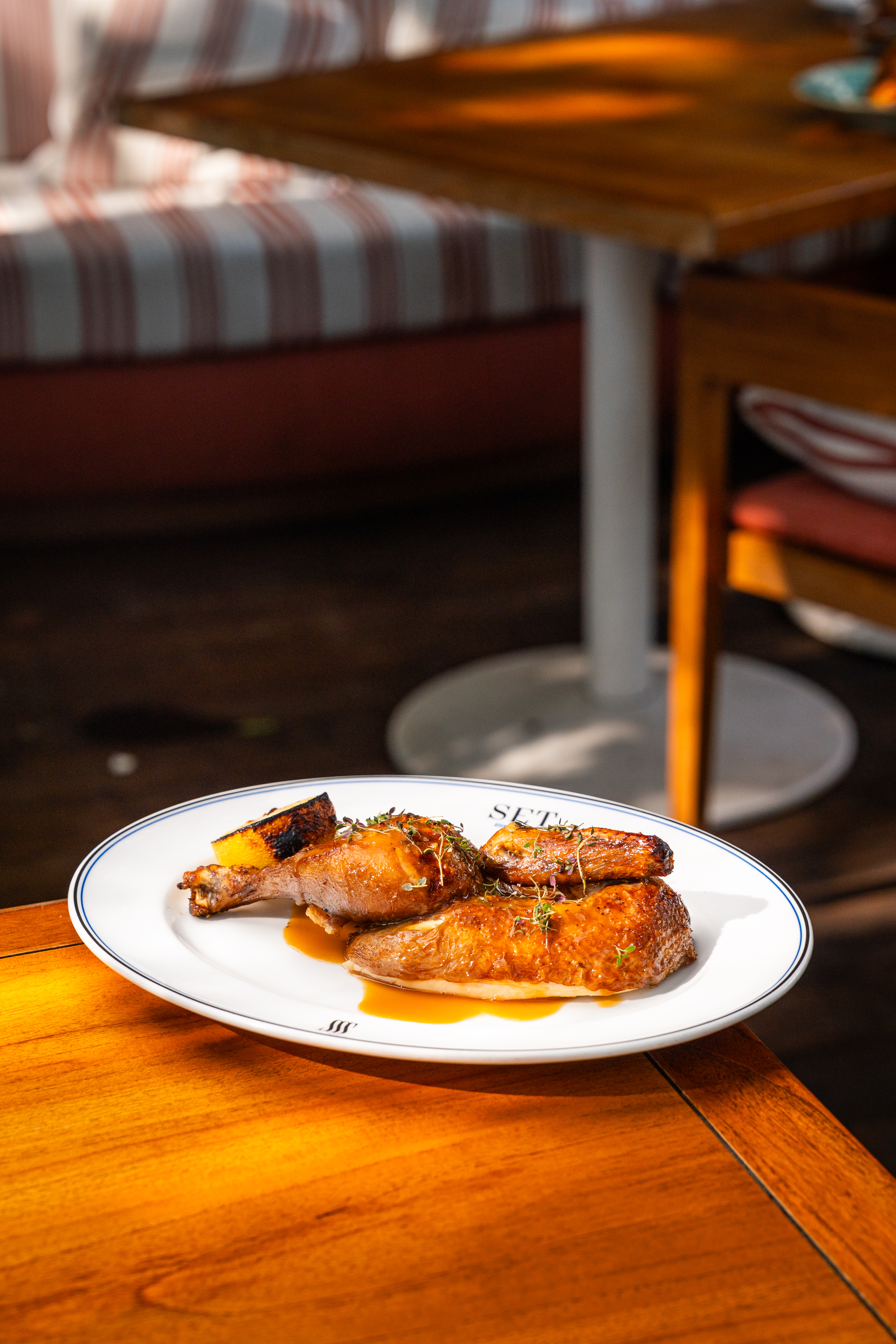 a plate of food on a table