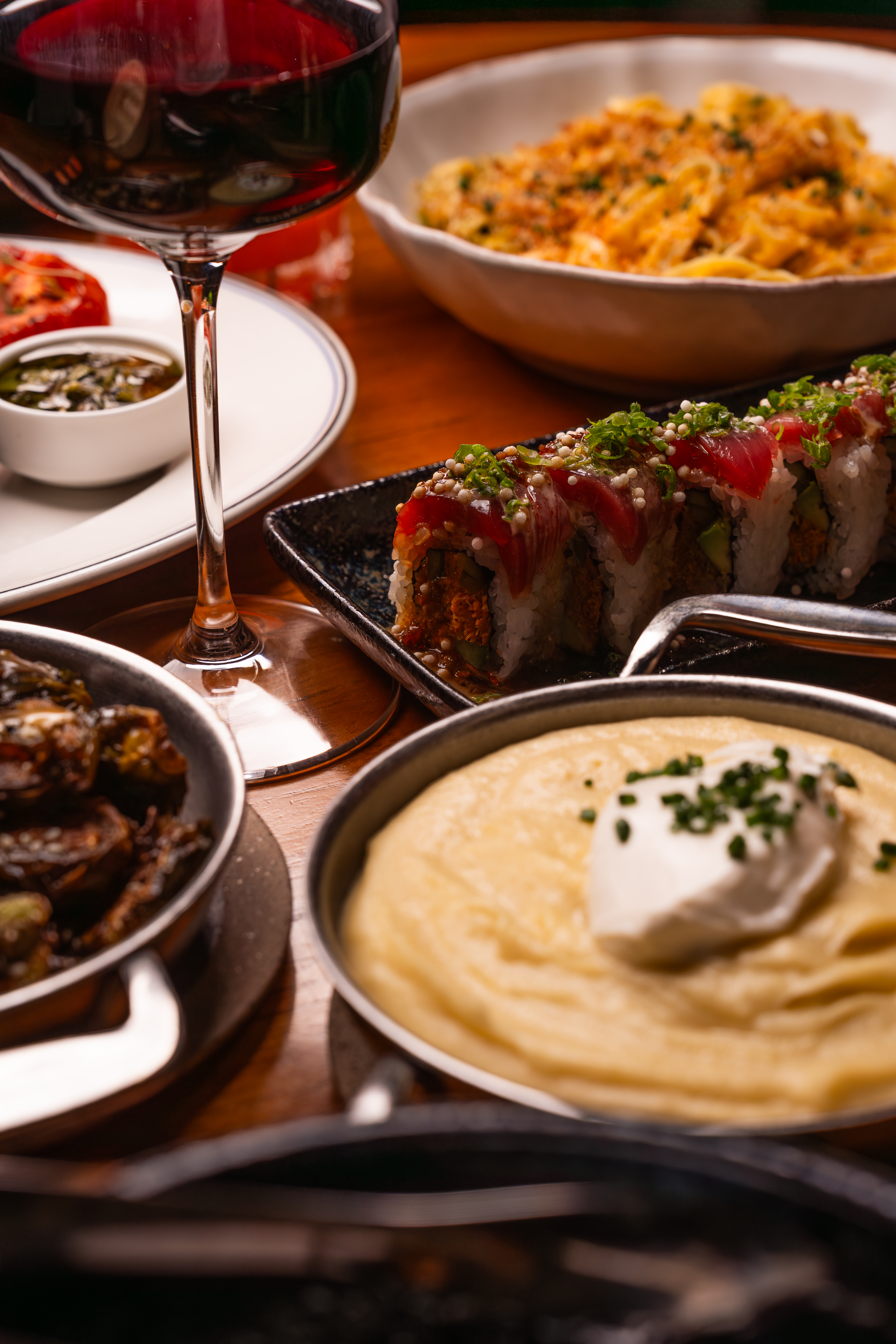 a bowl of food on a table