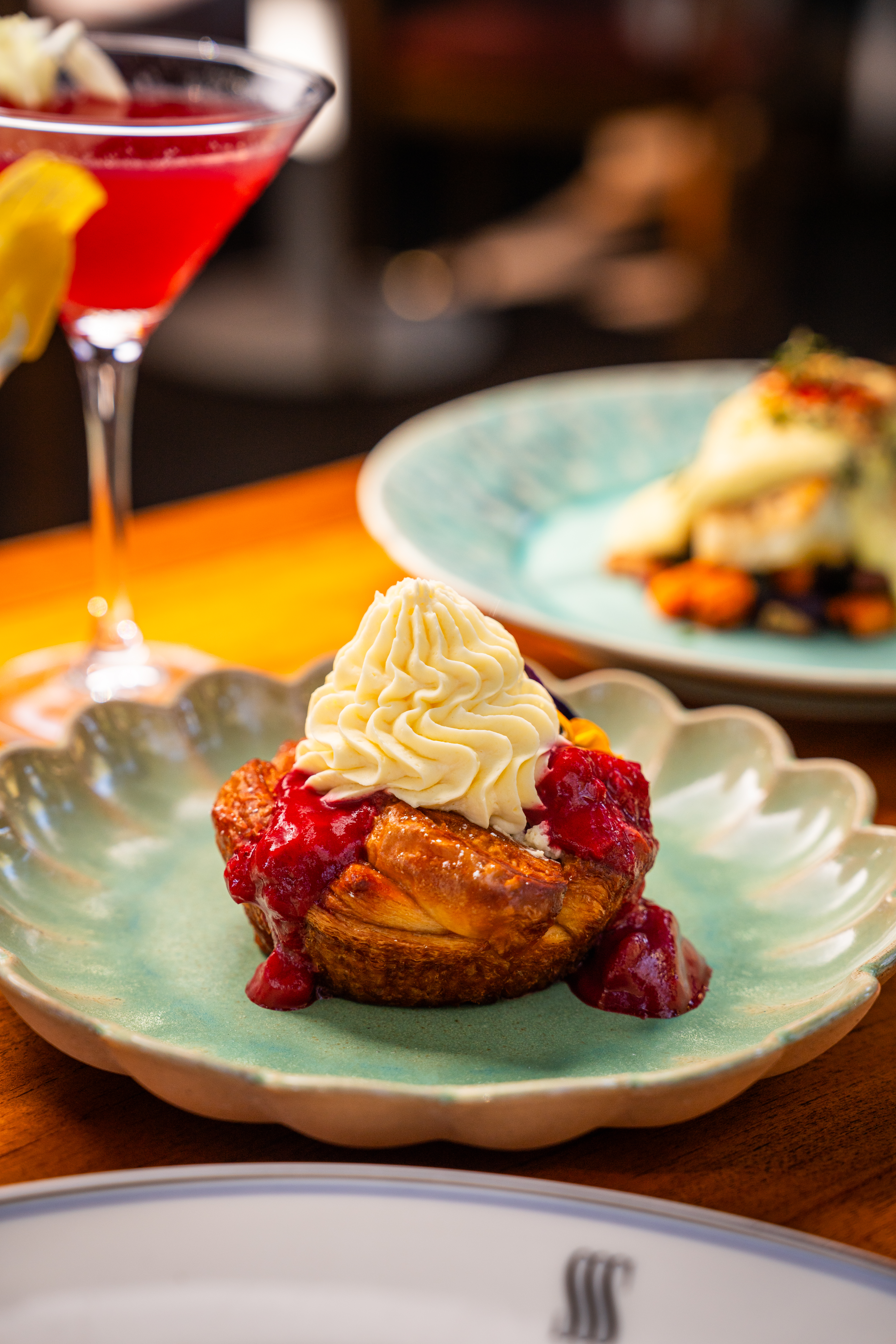 a dessert on a plate