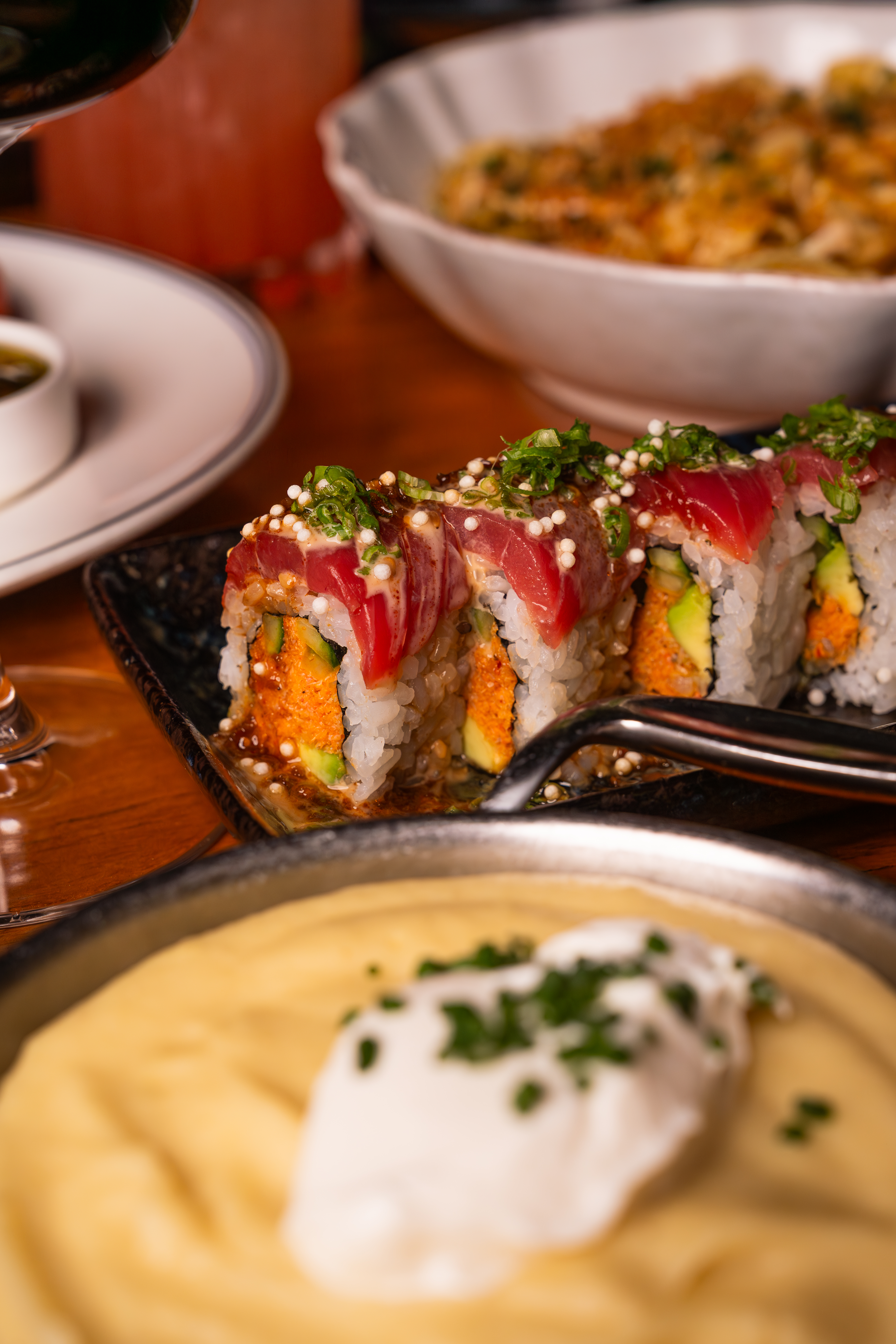 a plate of food on a table