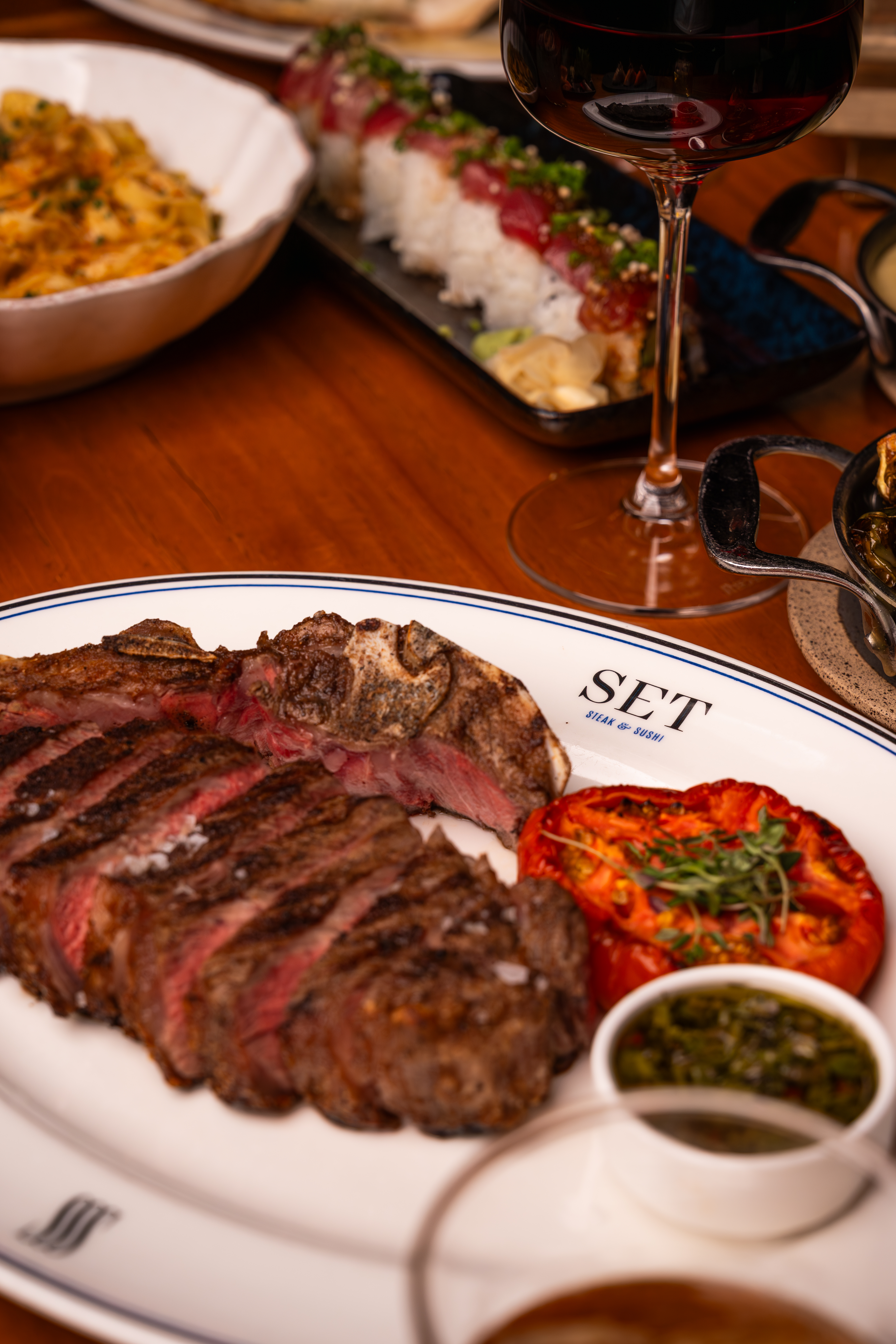 a plate of food on a table