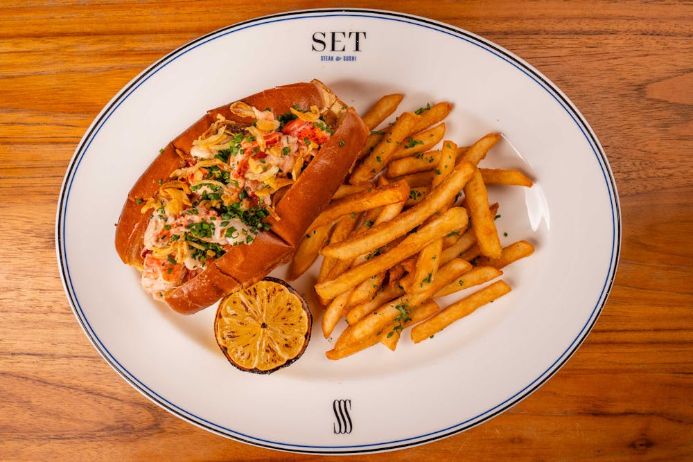 a plate of food on a table