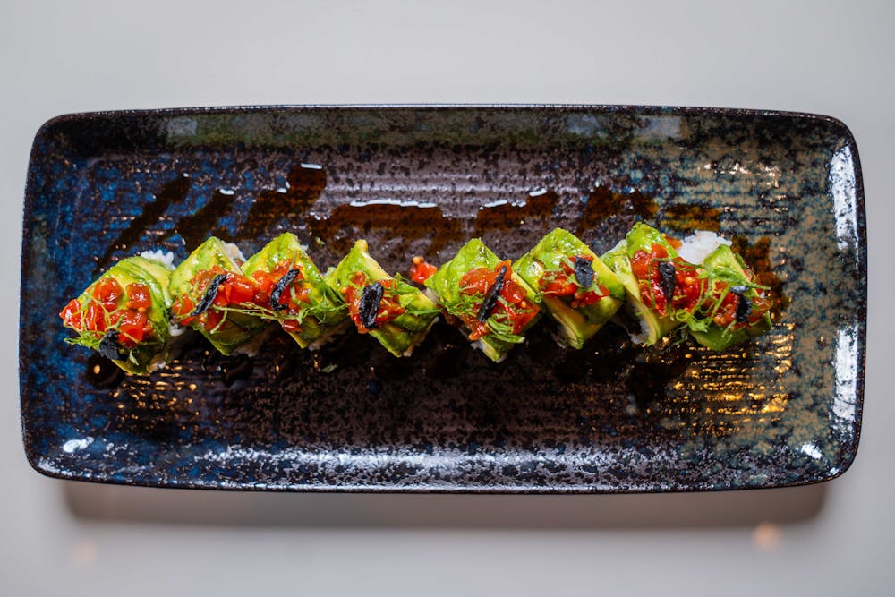 a piece of cake sitting on top of a car