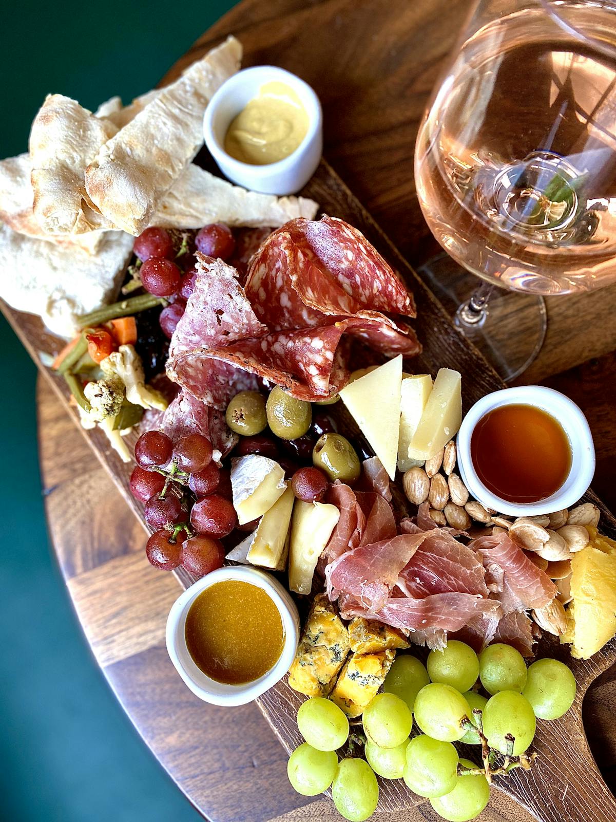 a plate of food on a table