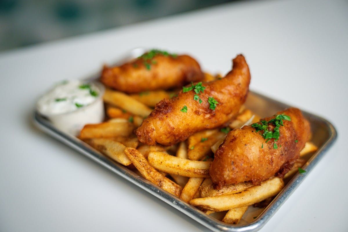 a tray of food on a plate