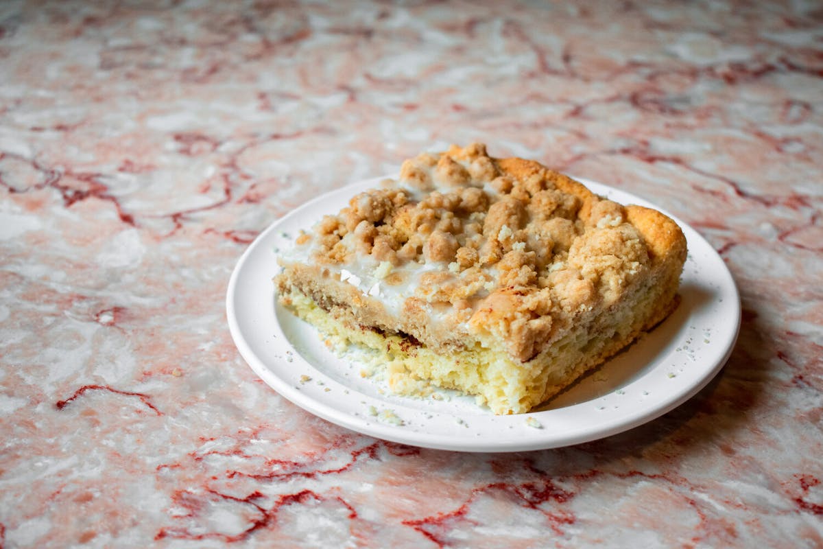 a piece of cake on a plate