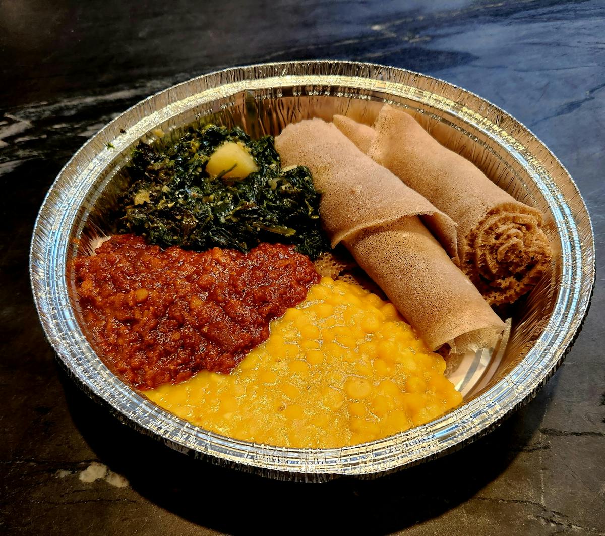 a bowl of food