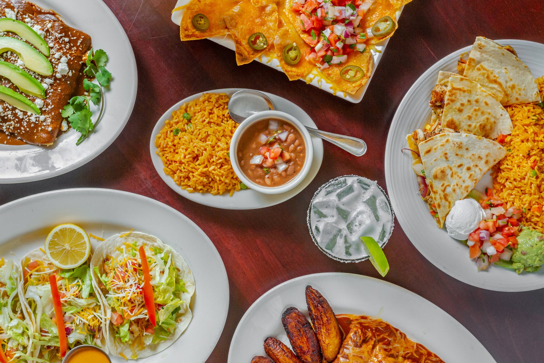 a bunch of different types of food on a plate