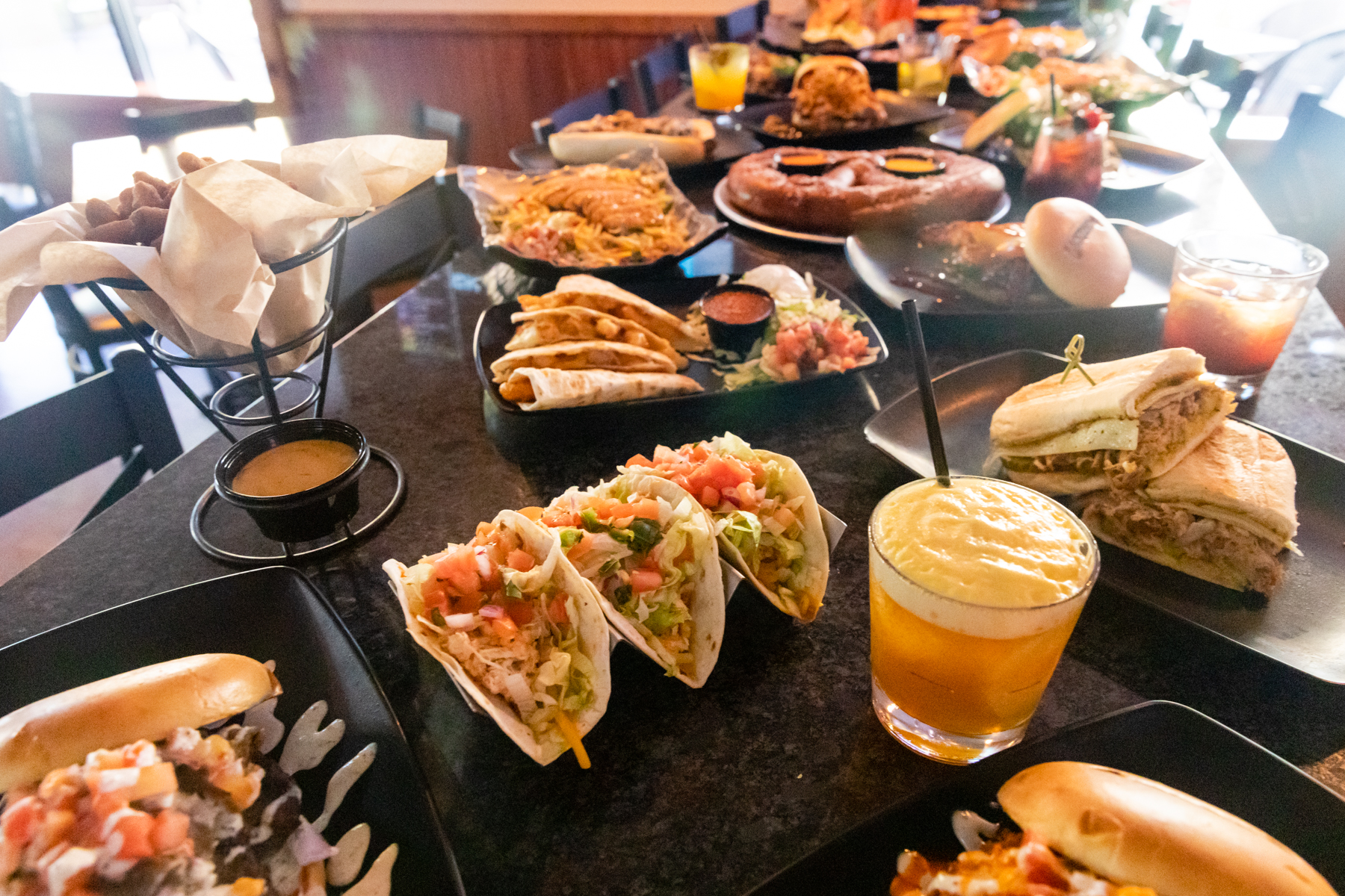 a plate of food on a table