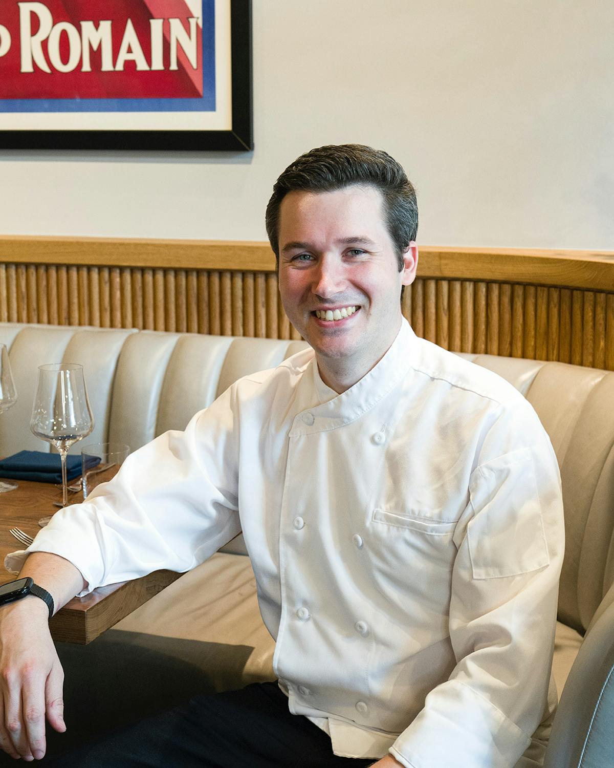 a man sitting on a table