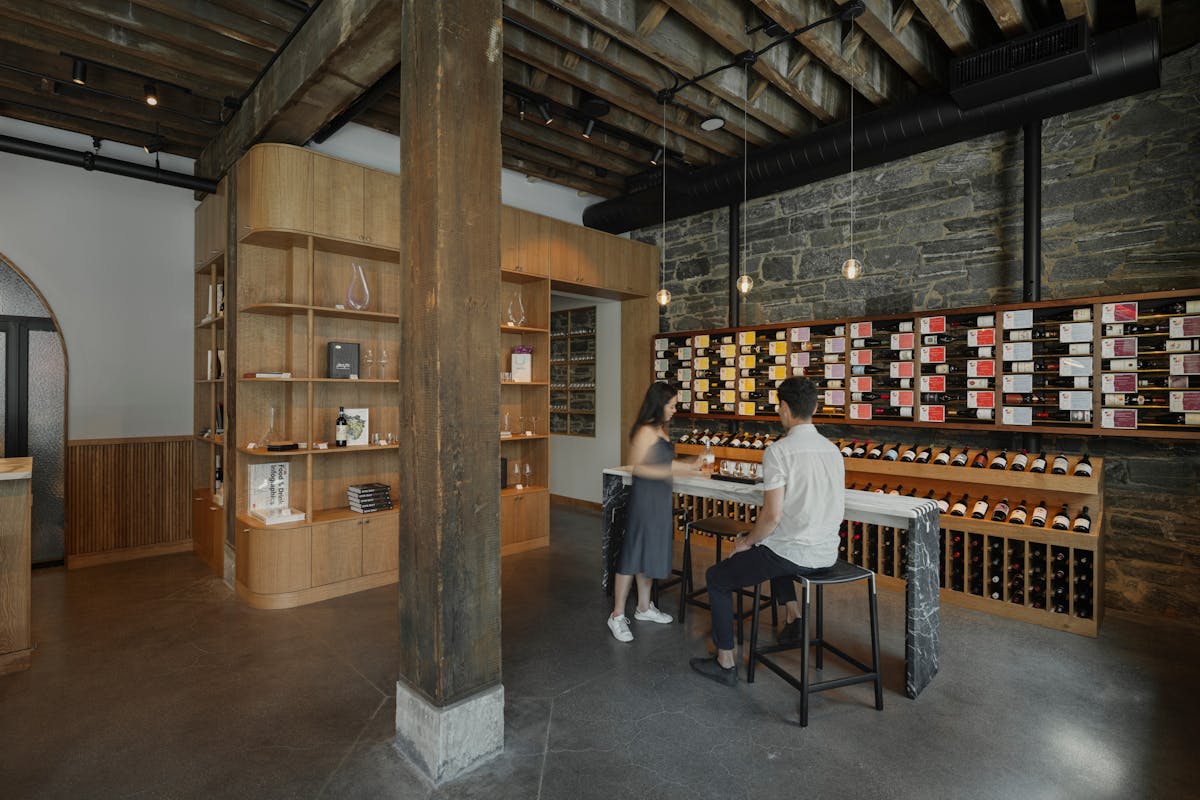 a room filled with furniture and a fireplace