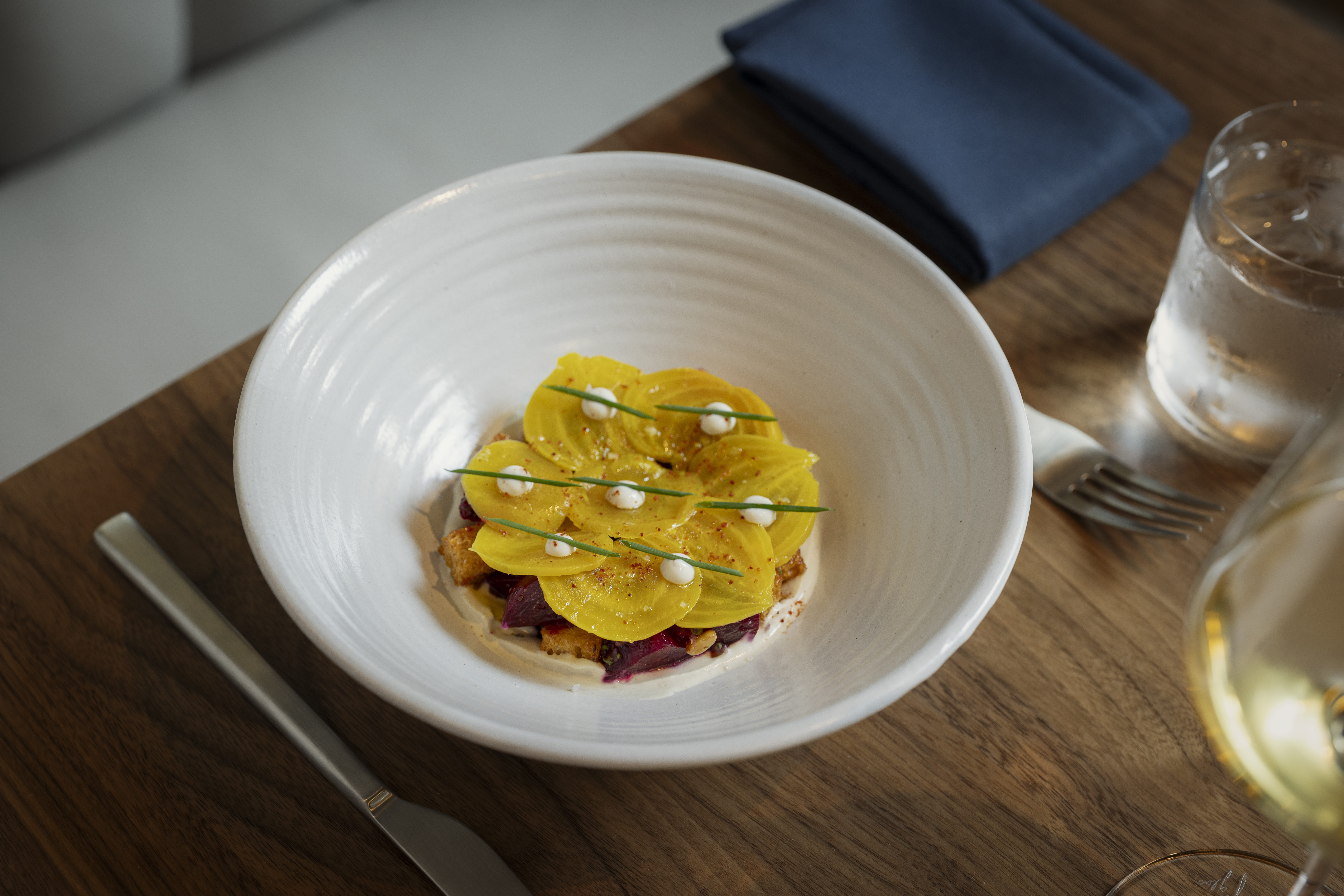 a plate of food on a table