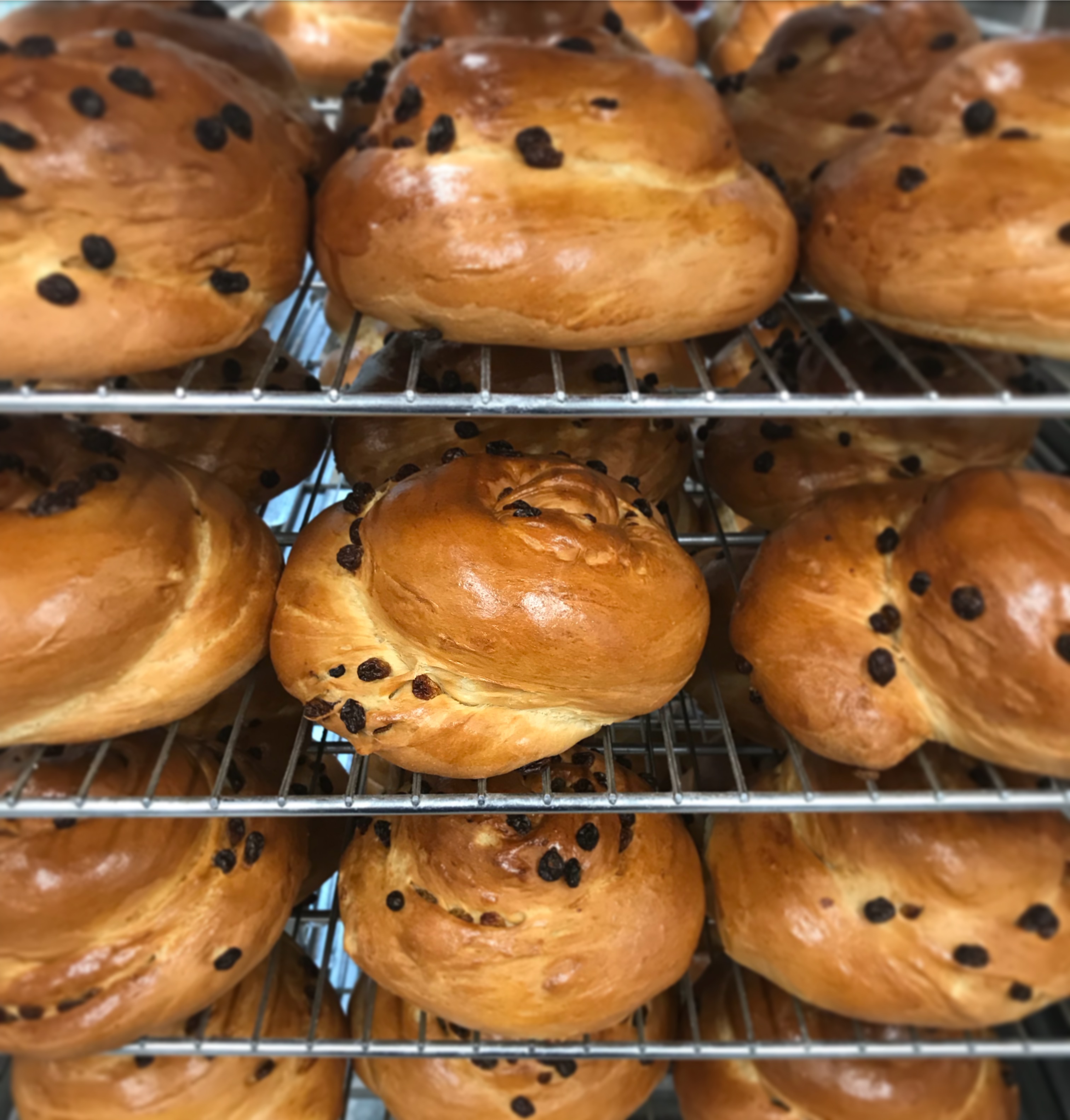 a group of baked goods