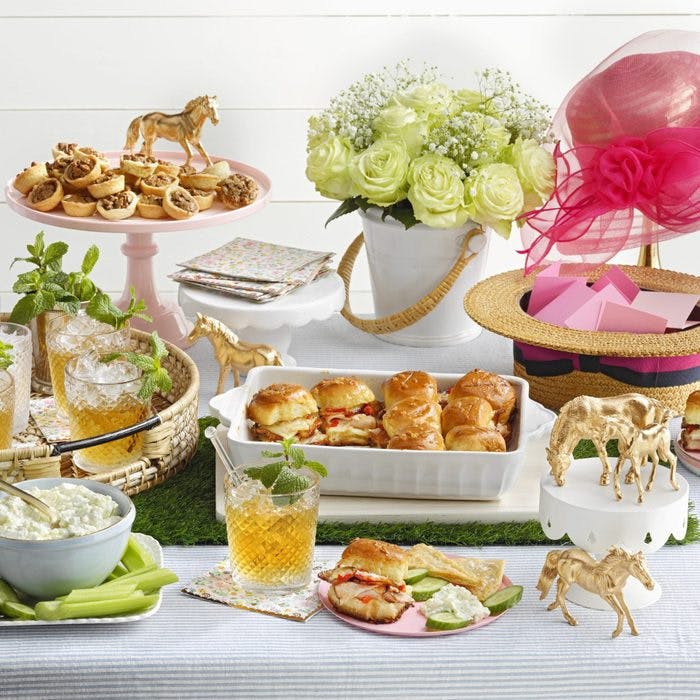 a bunch of food sitting on a table