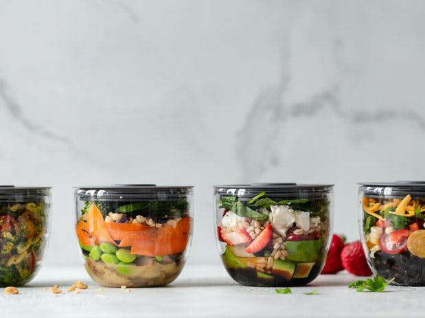 a close up of food on a table