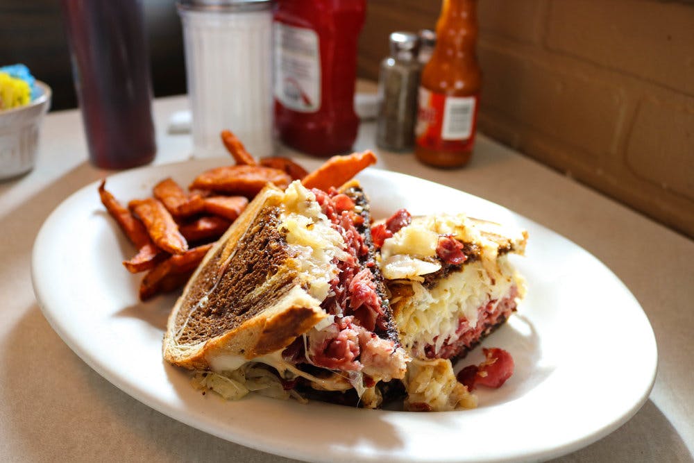 a plate of food on a table