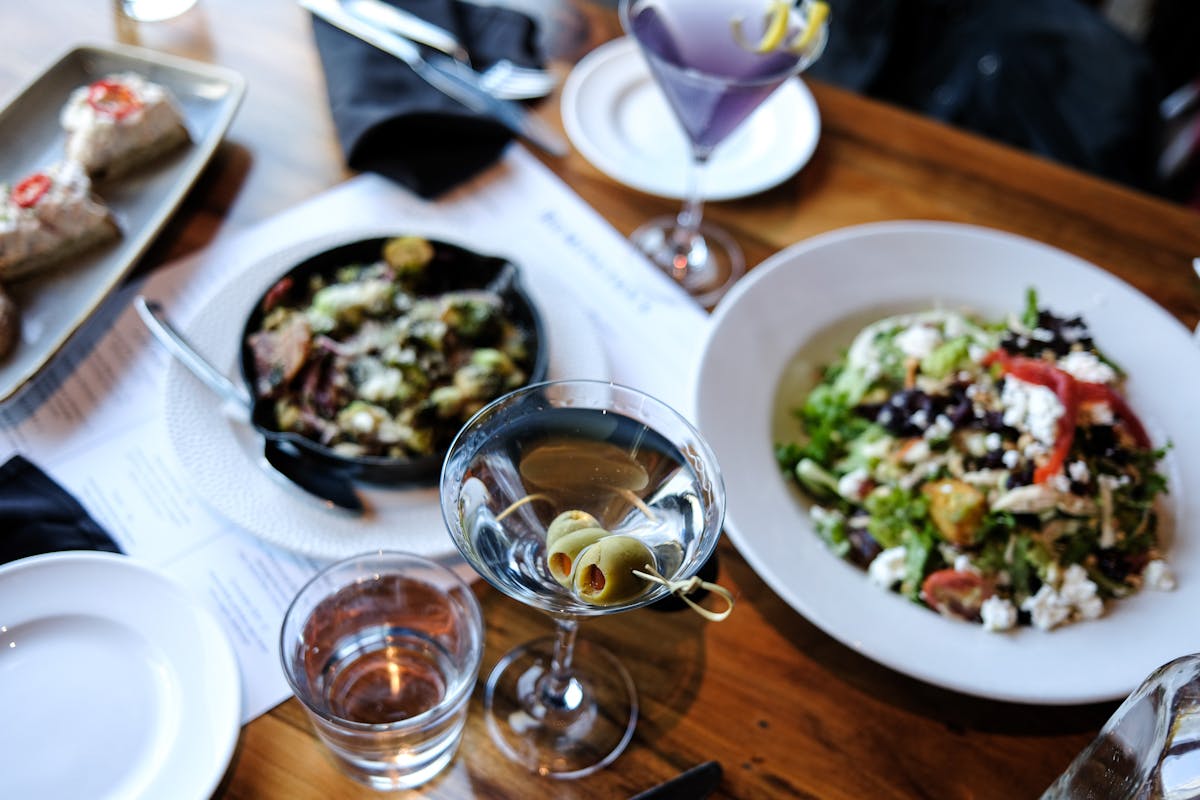 a plate of food on a table
