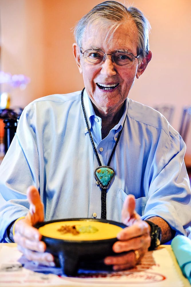 a man sitting at a table