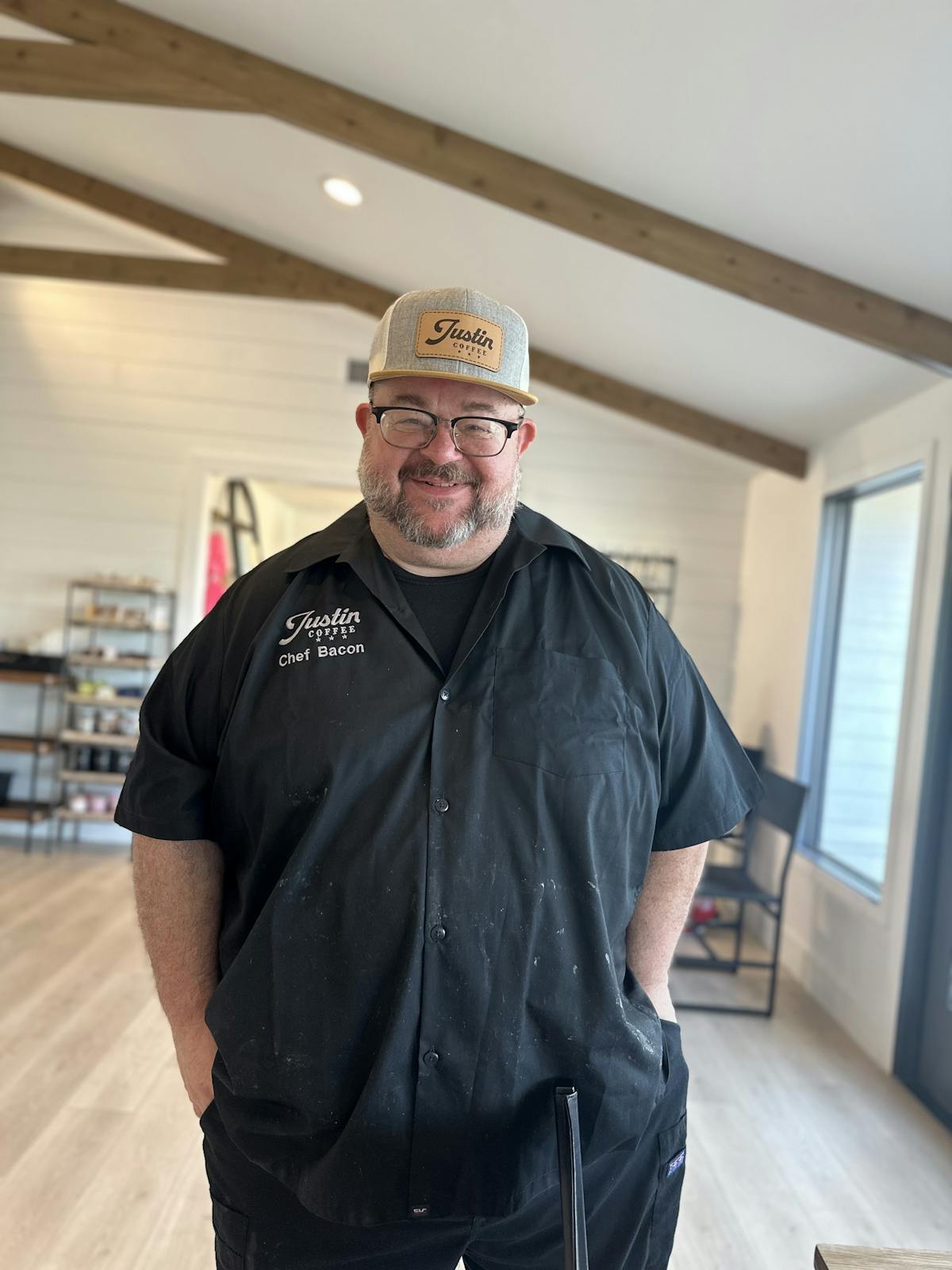 a man wearing a hat