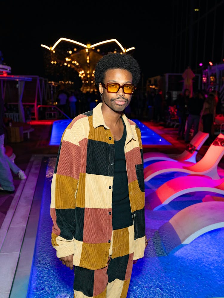 a man wearing a costume