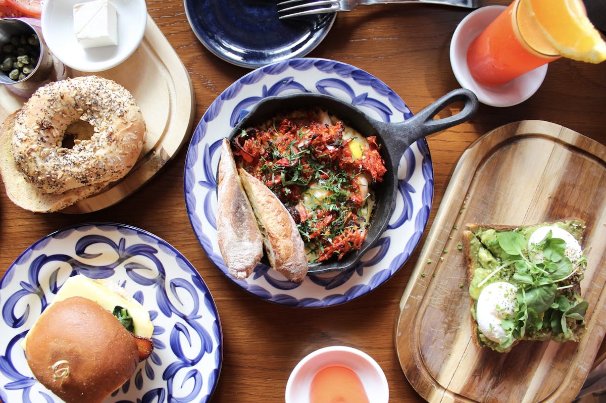 a plate of food on a table