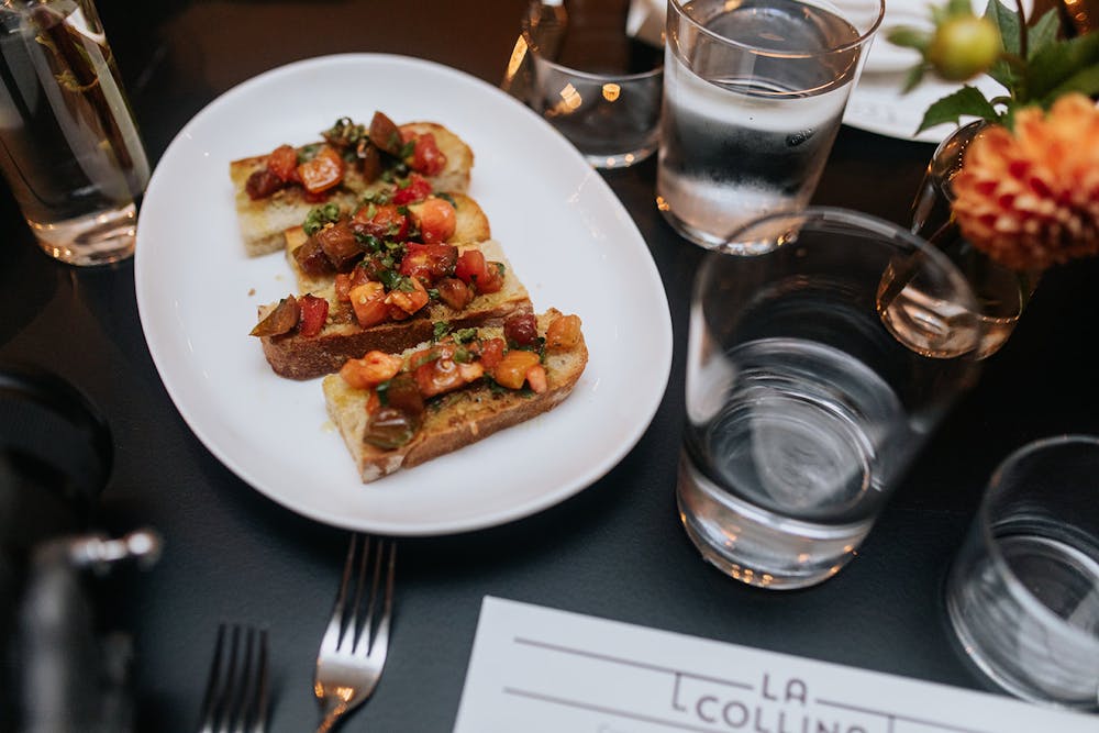 a plate of food on a table