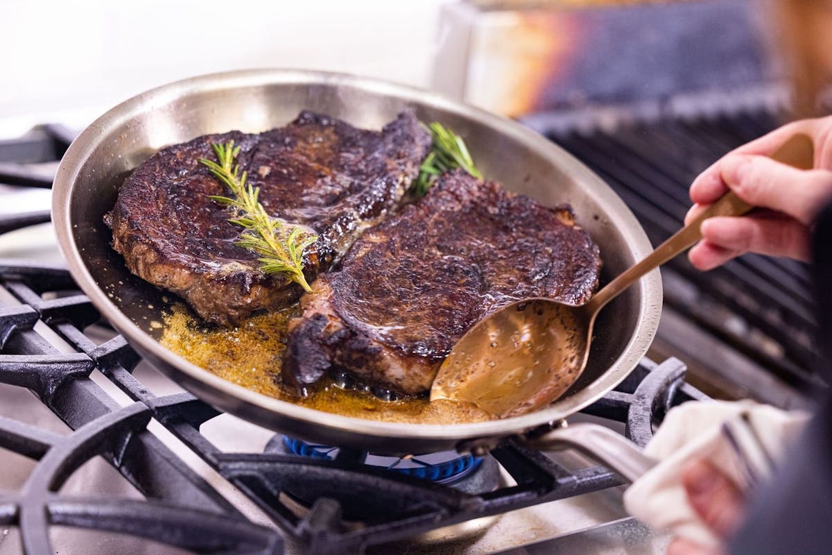 steak in a pan