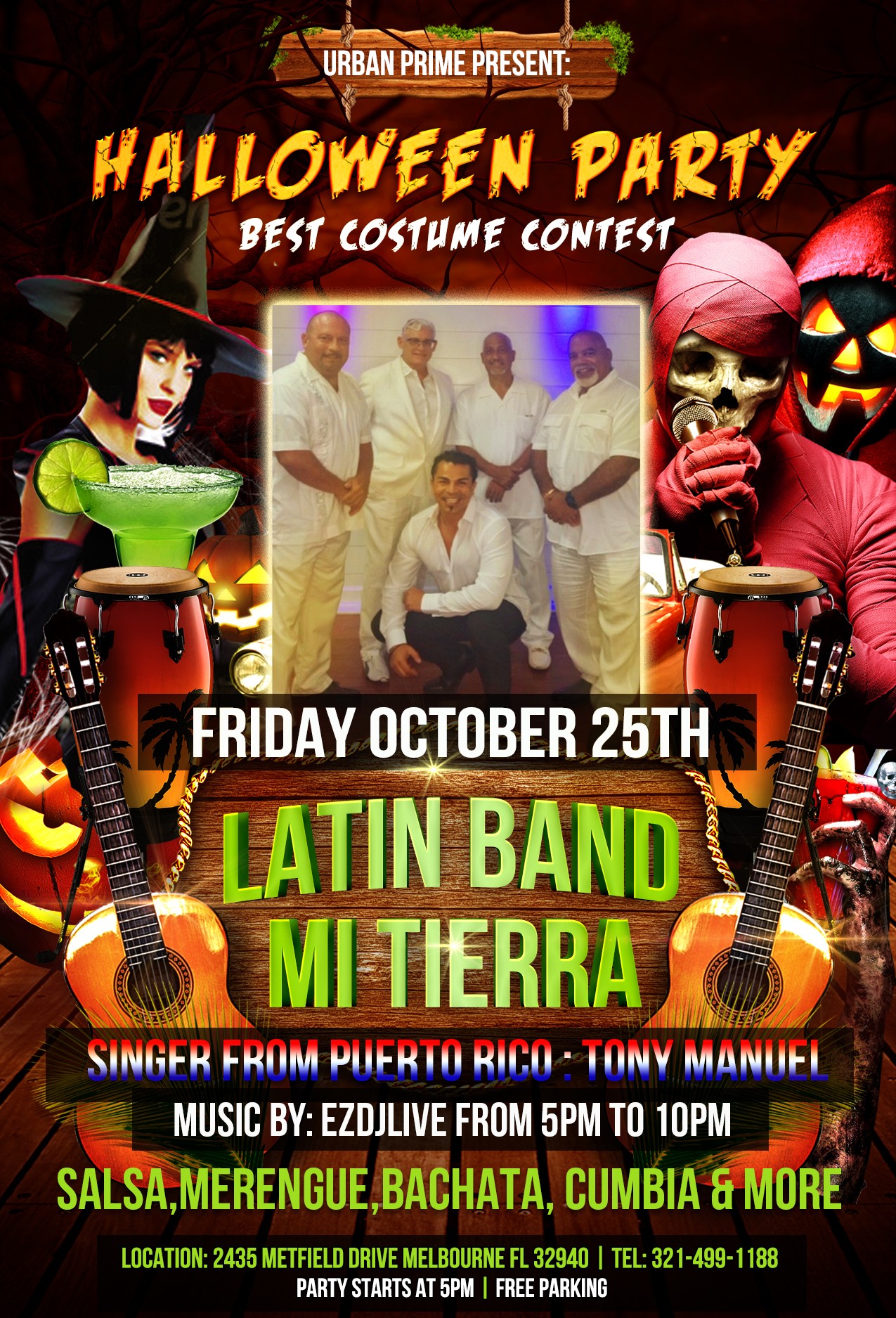 10/25 Halloween Party Urban Prime Gourmet Restaurant & Boutique Marketplace in Melbourne, FL
